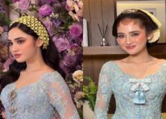 Rancangan Busana Siraman Syifa Hadju dan El Rumi oleh Didiet Maulana dengan Ronce Melati Berkristal